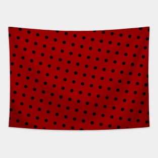 Pattern Series: Funny Christmas Black Polkadot Tapestry