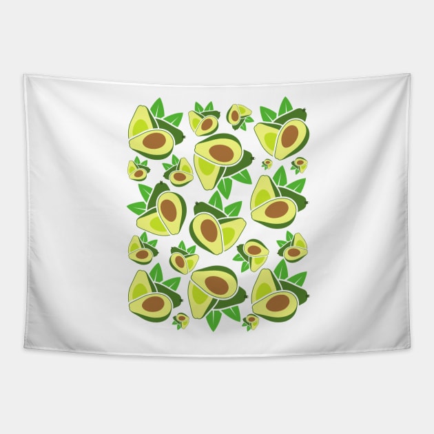 Avocado Pattern / Aguacates Tapestry by BeatyinChaos