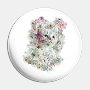 Discover. White kitten in flower garden Pin