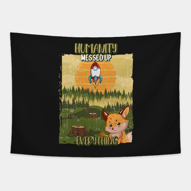 HUMANTY MESSED UP EVERYTHING Tapestry by HomeCoquette