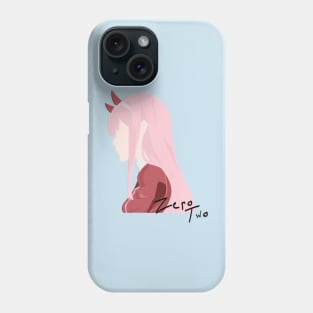 Darling in the Franxx//Zero Two - With Text Phone Case