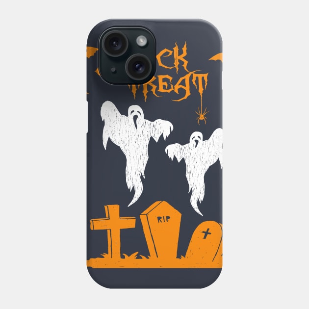 Halloween scary ghost graveyard Phone Case by CM