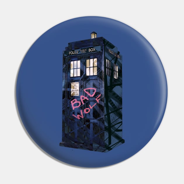 Doctor Who Bad Wolf Tardis Pin by notthatparker