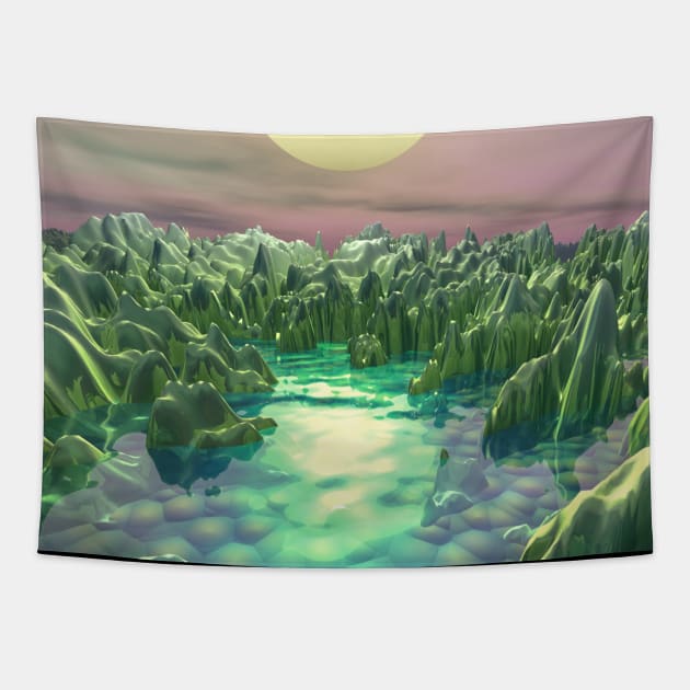 The Green Planet Tapestry by perkinsdesigns