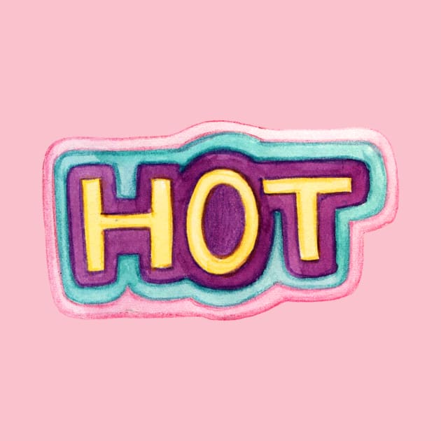 Watercolor "hot" lettering by fears