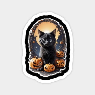 helloween party cat Magnet