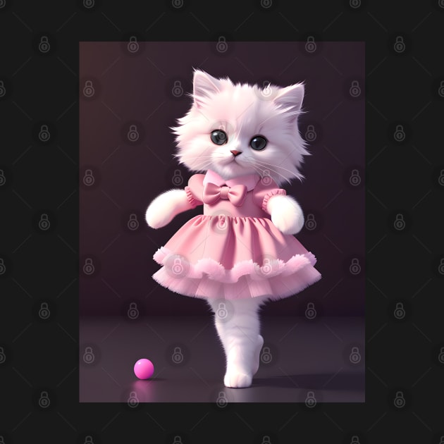 Dancing cat - Modern digital art by Ai-michiart