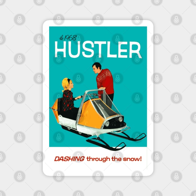 Hustler Snowmobile Magnet by Midcenturydave