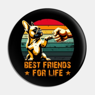 French Bulldog Frenchie Friends Pin