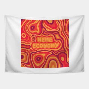 Meme Economy Red Tapestry