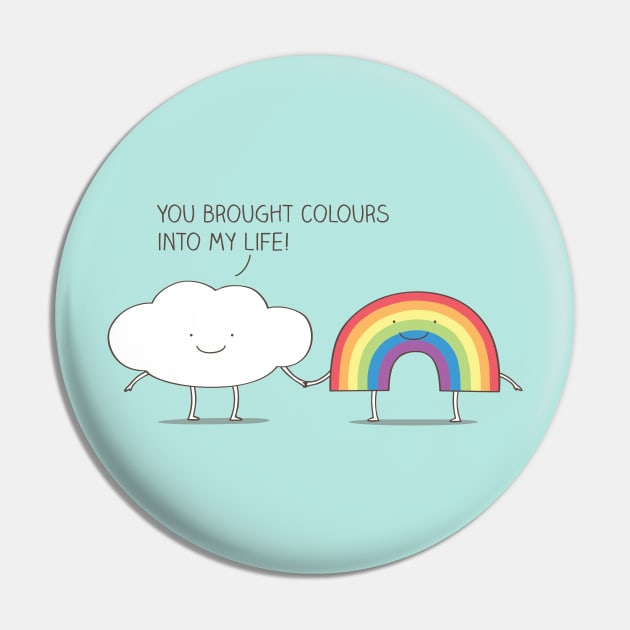 Rainbow connection Pin by milkyprint