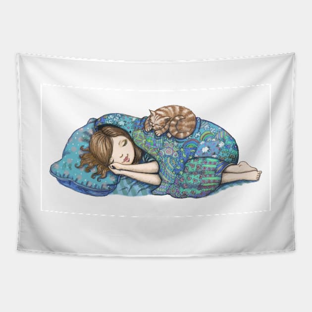 l love to stay in bed Tapestry by vian