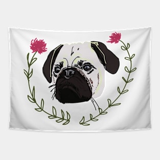 Pug Face Tapestry