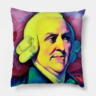 Adam Smith Colourful Portrait | Adam Smith Artwork 7 Pillow