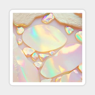 Opal Gemstone Gold Pastel Texture Magnet