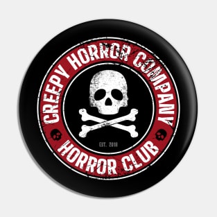 Creepy Horror Horror Club Pin