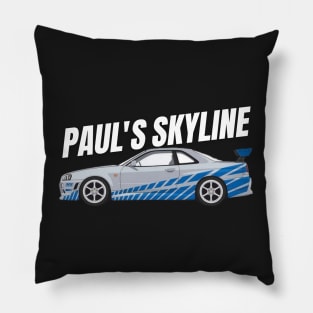 Skyline R34 GTR Fast and furious Pillow