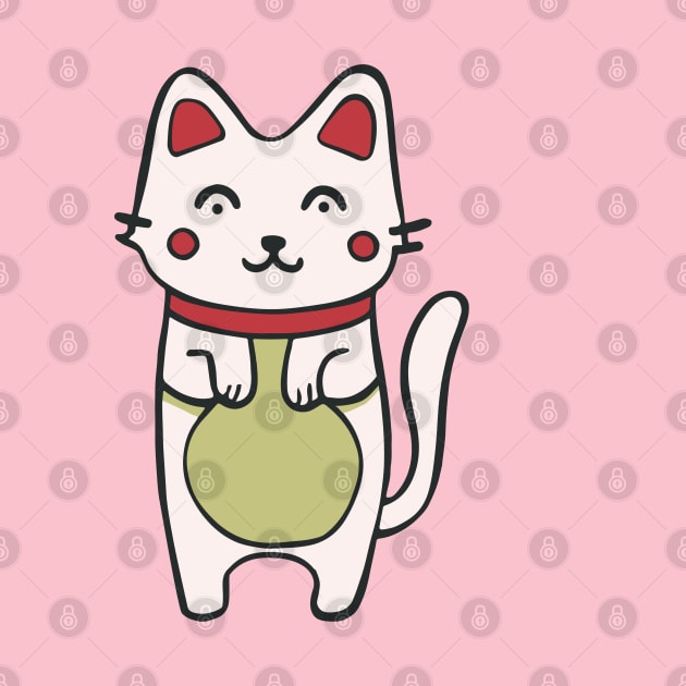 Cute Chinese lucky cat by Kawaii Bomb