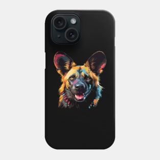 African Wild Dog Smiling Phone Case