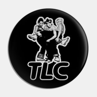 Retro Black White TLC Pin