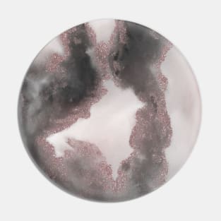 Pink and Grey Marble Glitter Sparkle Pin