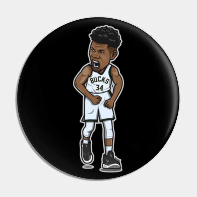 Giannis Antetokounmpo Cartoon Style Giannis Antetokounmpo Cartoon Style Pin Teepublic Fr