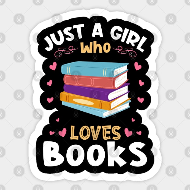 Just A Girl Who Loves Books Fun Nerd Cat Book Reading Shirt Just A Girl Who Loves Books Fun Nerd Cat Book Reading Shirt