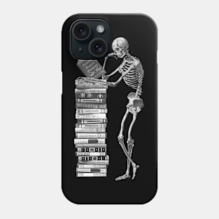 Horror Reader Weekend Skeleton Phone Case