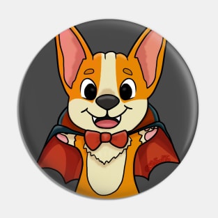 Vintage Corgi Vampire Pin