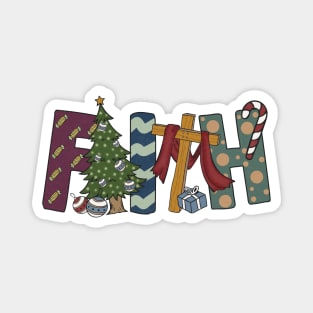 Faith in Jesus Christmas Present Magnet