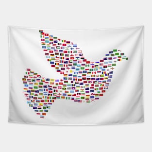 International Day of Peace - Flags of the World - Peace Dove Tapestry