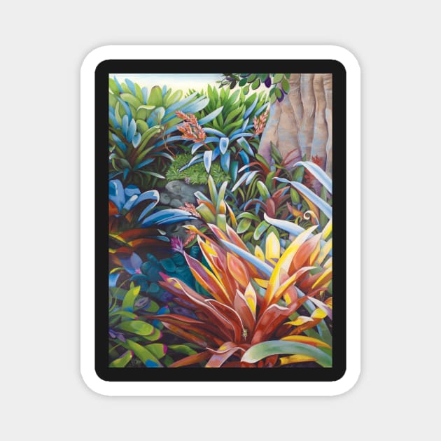 Bromeliad Oasis 1 Magnet by artbyelly