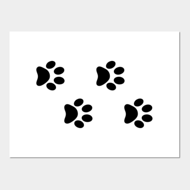 Black Dog Paw Prints Dog Paws Posters And Art Prints Teepublic