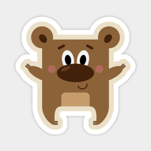 Mr Square Bear Magnet