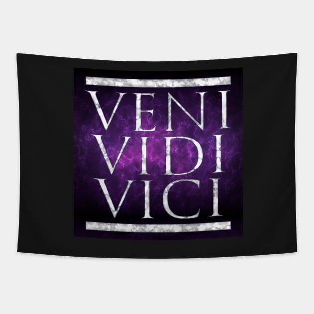 Veni Vidi Vici, Marble on Imperial Purple Tapestry by SolarCross