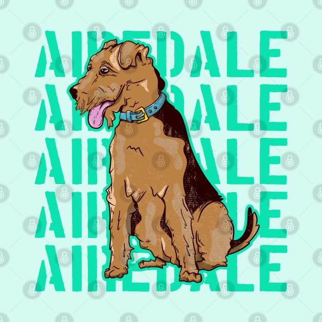 Airedale Dog by mailboxdisco