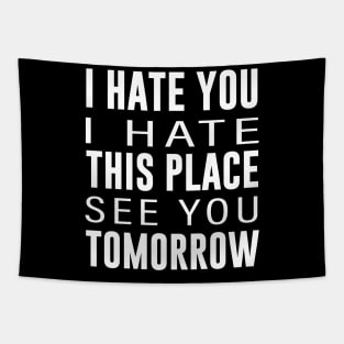 I Hate You I Hate This Place See You Tomorrow Tapestry