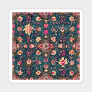 Mystical Tapestry: Vintage Indian Rug Reverie Magnet