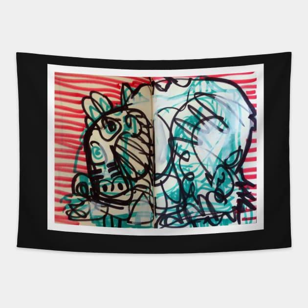 undefined monster Tapestry by Anigroove