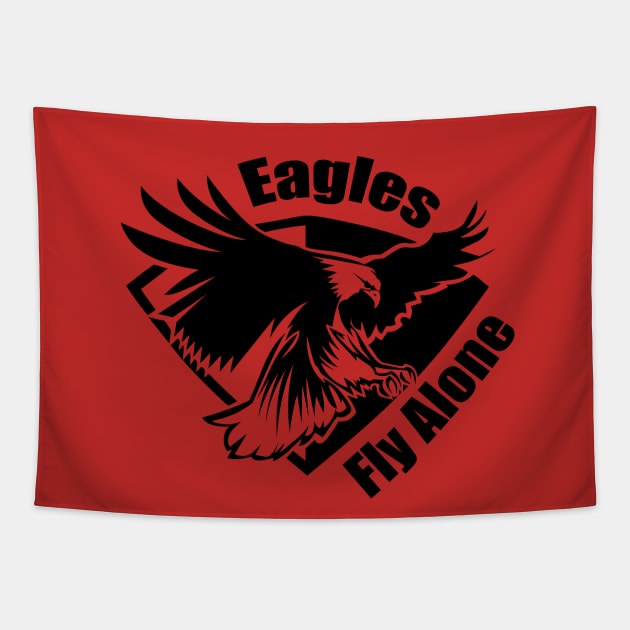 Eagles fly alone Tapestry by Arwa