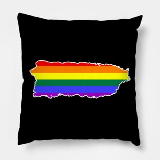 Puerto Rico LGBT Pride Puerto Rican Rainbow Flag Pillow