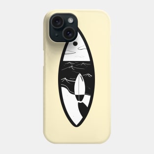 Surfboard on of the Beach  - Ride the Wave Phone Case
