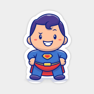 Cute Super Hero Kid Magnet