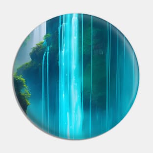 Blue fine-art turquoise artwork Pin