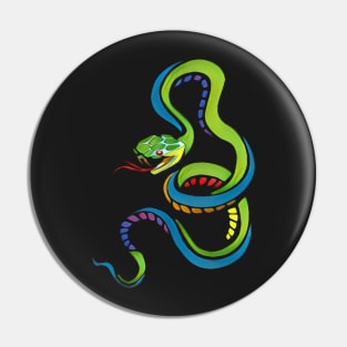 Abstract Colorful Snake Pin