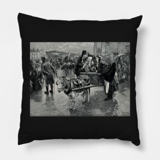 Love laughs at rain after William Small 1891 Pillow