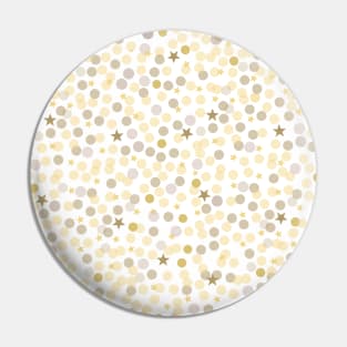 Shining gold and stars confetti pattern Pin