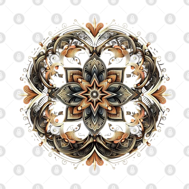 Simetrical and geometrical pattern -floral star by YuYu