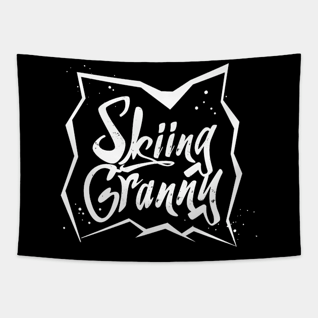 Ski Grandma Skier Grandmother Skiing Granny Tapestry by dr3shirts