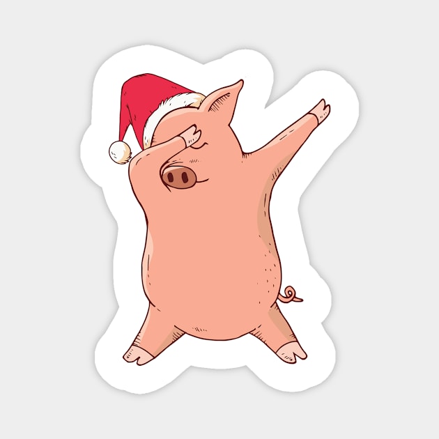 christmas dabbing pig Magnet by Babyborn